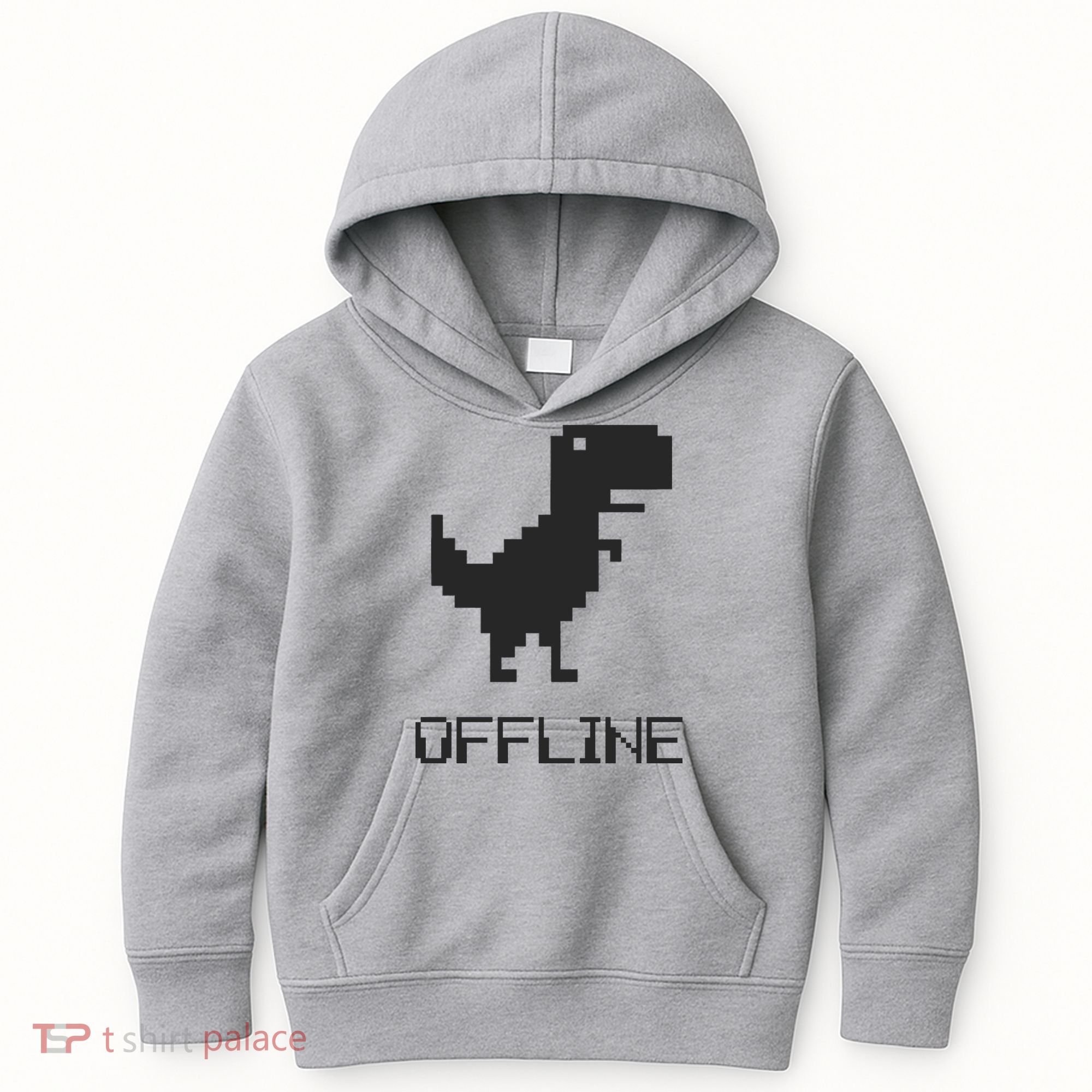 Offline Dinosaur Game Kids Hoodie