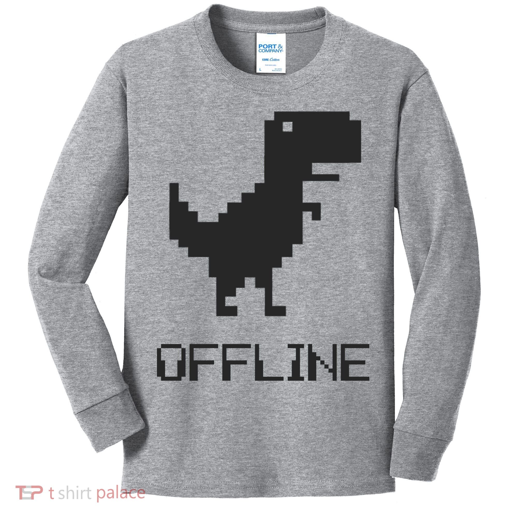 Offline Dinosaur Game Kids Long Sleeve Shirt