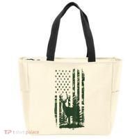 Orange Deer Hunting Gifts Hunters Camo Flag Tote Bag thumb 0