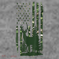 Orange Deer Hunting Gifts Hunters Camo Flag Toddler Hoodie thumb 2