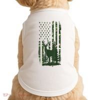 Orange Deer Hunting Gifts Hunters Camo Flag Doggie Tank thumb 0