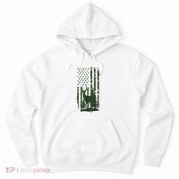 Orange Deer Hunting Gifts Hunters Camo Flag Hoodie thumb 0