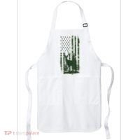 Orange Deer Hunting Gifts Hunters Camo Flag Apron thumb 0