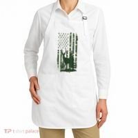 Orange Deer Hunting Gifts Hunters Camo Flag Apron thumb 2