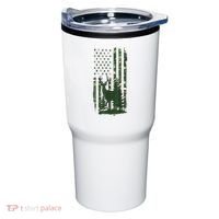 Orange Deer Hunting Gifts Hunters Camo Flag Tumbler thumb 0