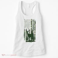 Orange Deer Hunting Gifts Hunters Camo Flag Women's Tank Top thumb 0