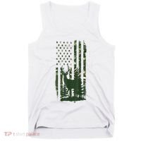 Orange Deer Hunting Gifts Hunters Camo Flag Tank Top thumb 0