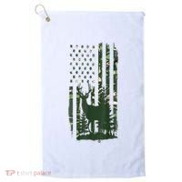 Orange Deer Hunting Gifts Hunters Camo Flag Golf Towel thumb 0