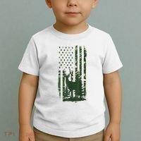Orange Deer Hunting Gifts Hunters Camo Flag Toddler T-Shirt thumb 2
