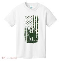 Orange Deer Hunting Gifts Hunters Camo Flag Kids T-Shirt thumb 0
