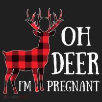 Oh Deer IM Pregnant Xmas Pregnancy Announcement Women's Sweatshirt thumb 2
