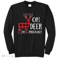 Oh Deer IM Pregnant Xmas Pregnancy Announcement Sweatshirt thumb 0