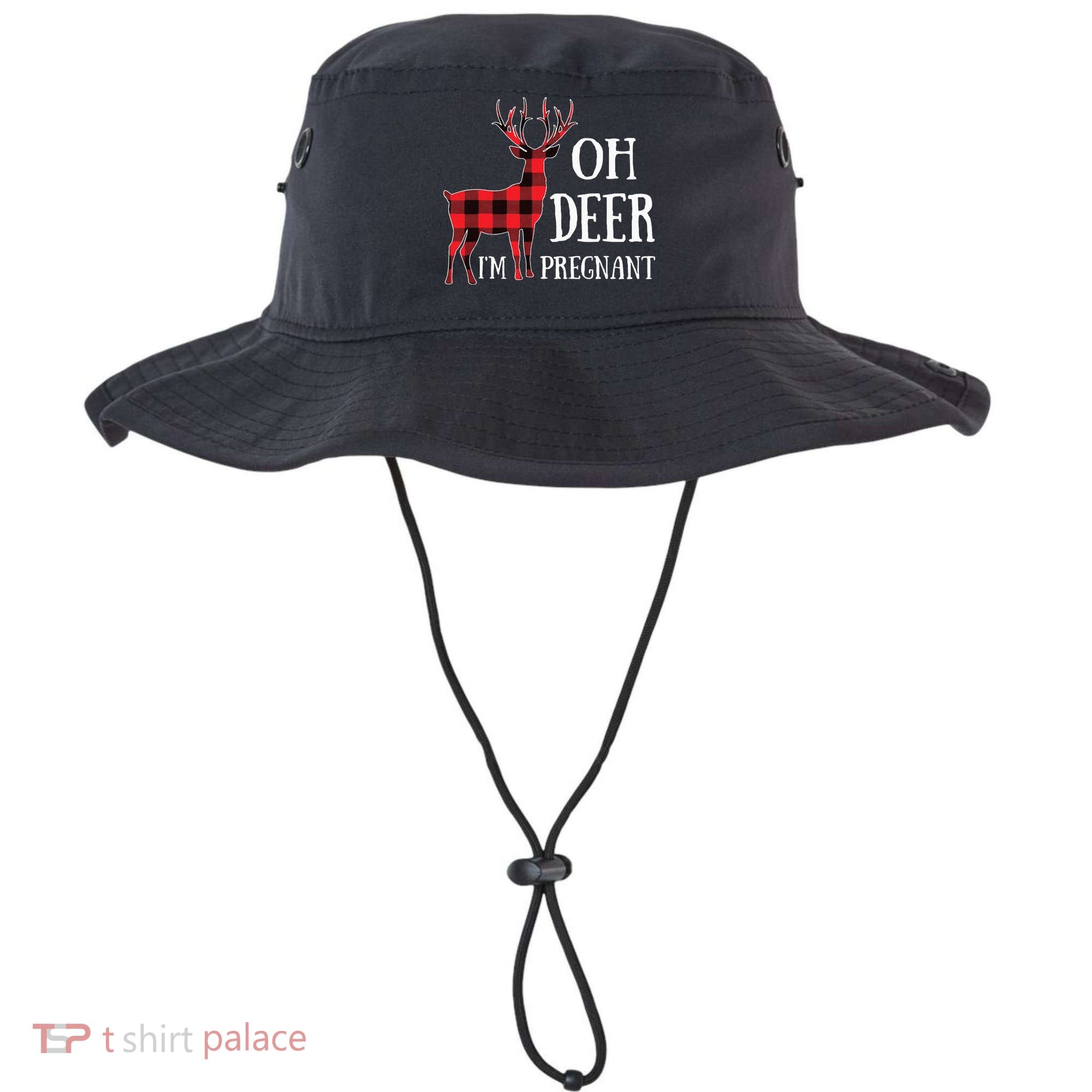 Oh Deer IM Pregnant Xmas Pregnancy Announcement Bucket Hat