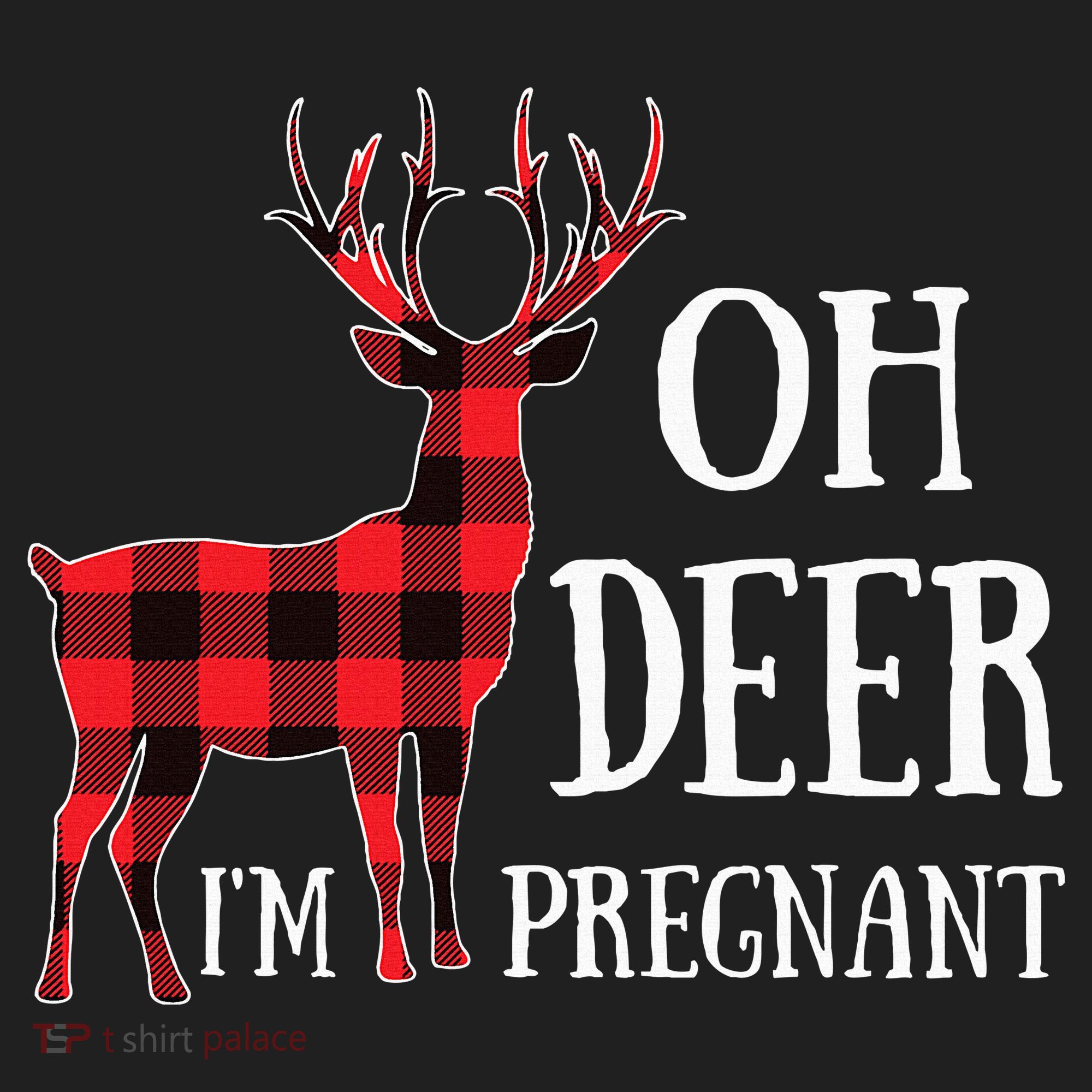 Oh Deer IM Pregnant Xmas Pregnancy Announcement Beanie