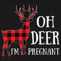 Oh Deer IM Pregnant Xmas Pregnancy Announcement Women's Tank Top thumb 5