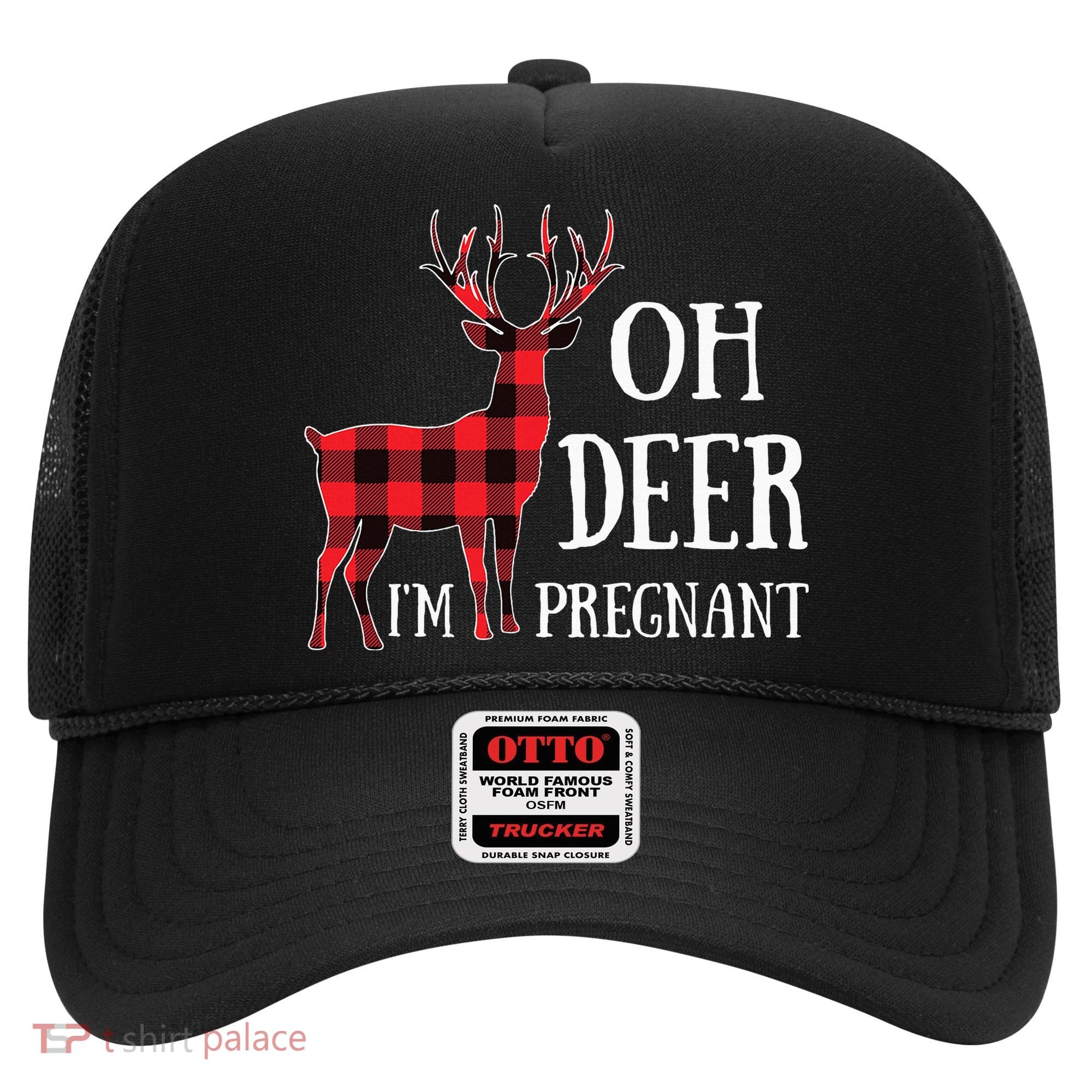 Oh Deer IM Pregnant Xmas Pregnancy Announcement Hat