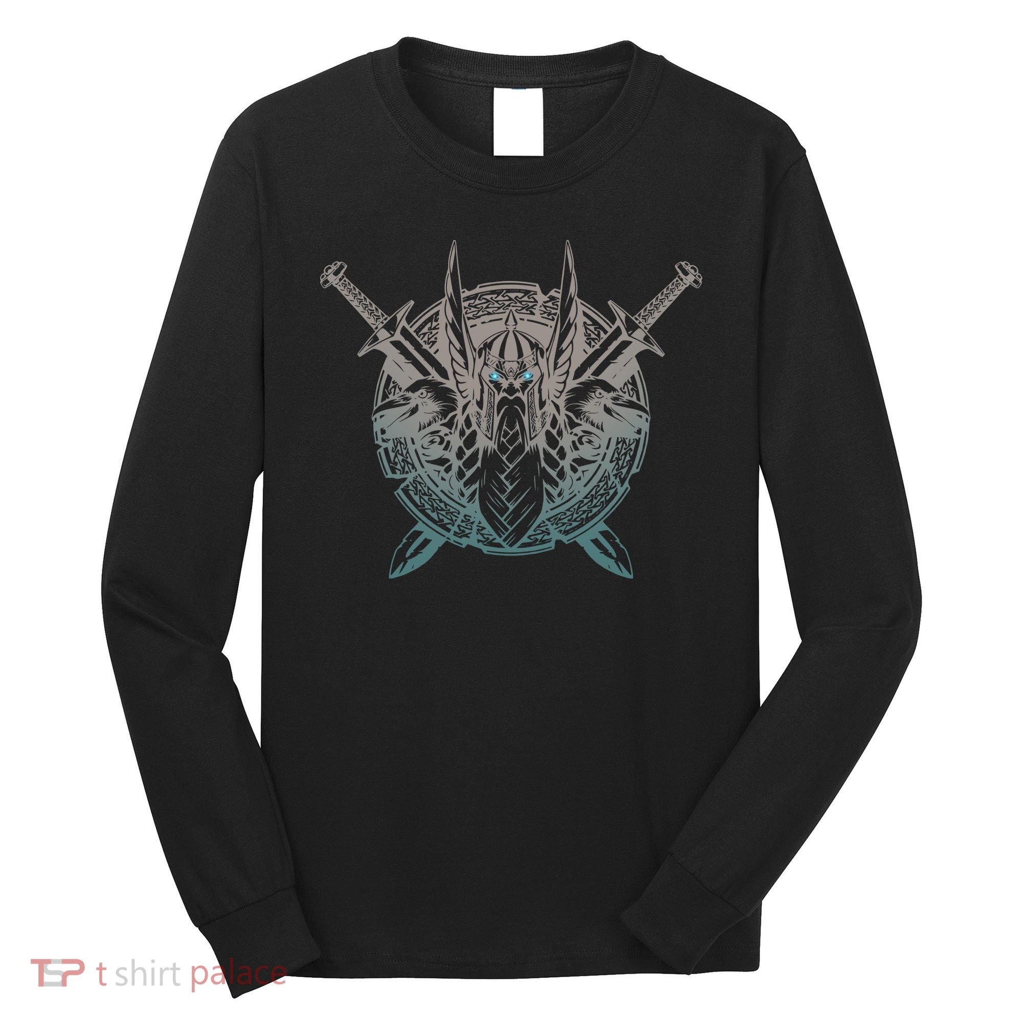 Odin Emblem Norse Mythology Valkyrie Long Sleeve Shirt