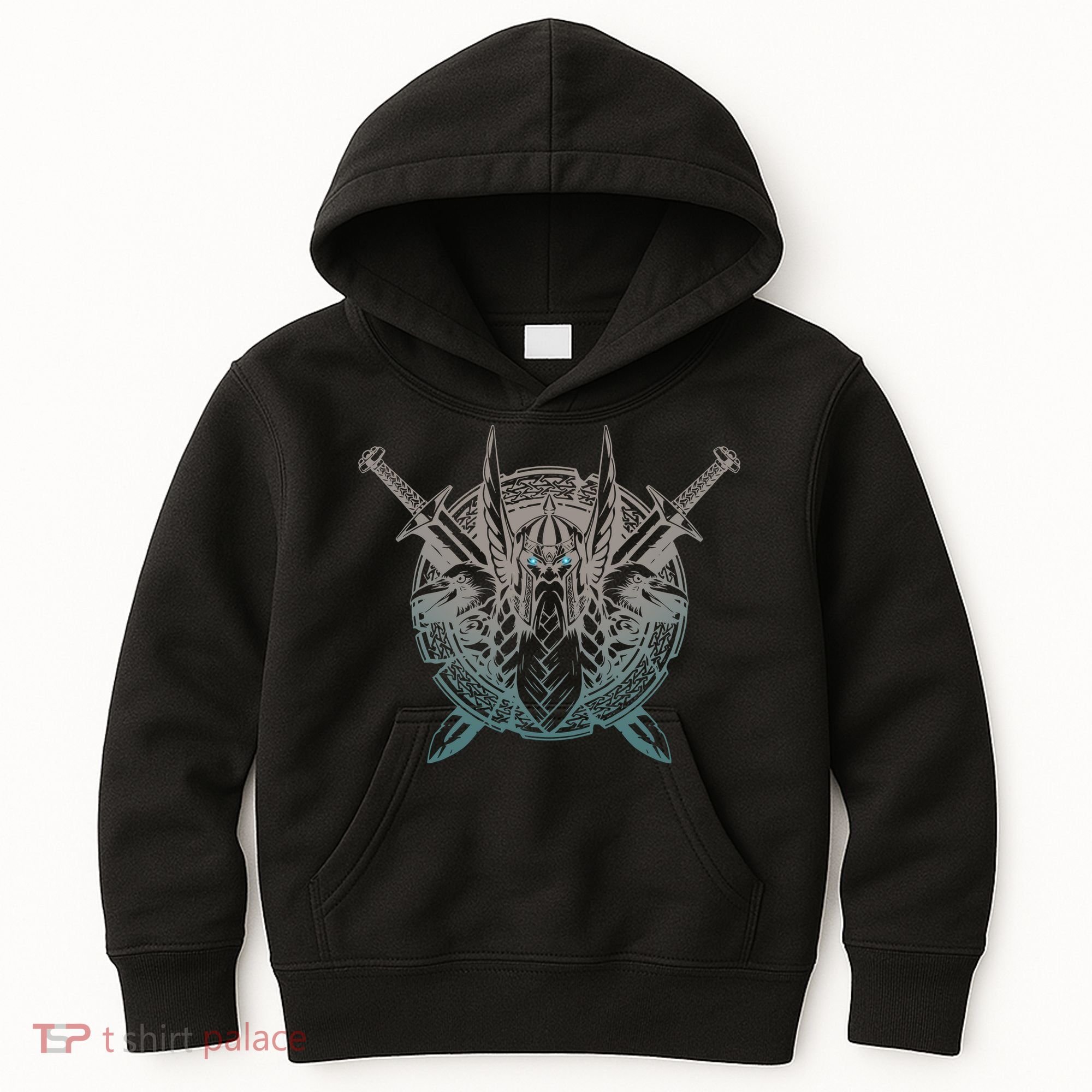 Odin Emblem Norse Mythology Valkyrie Kids Hoodie