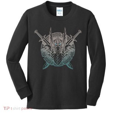 Odin Emblem Norse Mythology Valkyrie Kids Long Sleeve Shirt