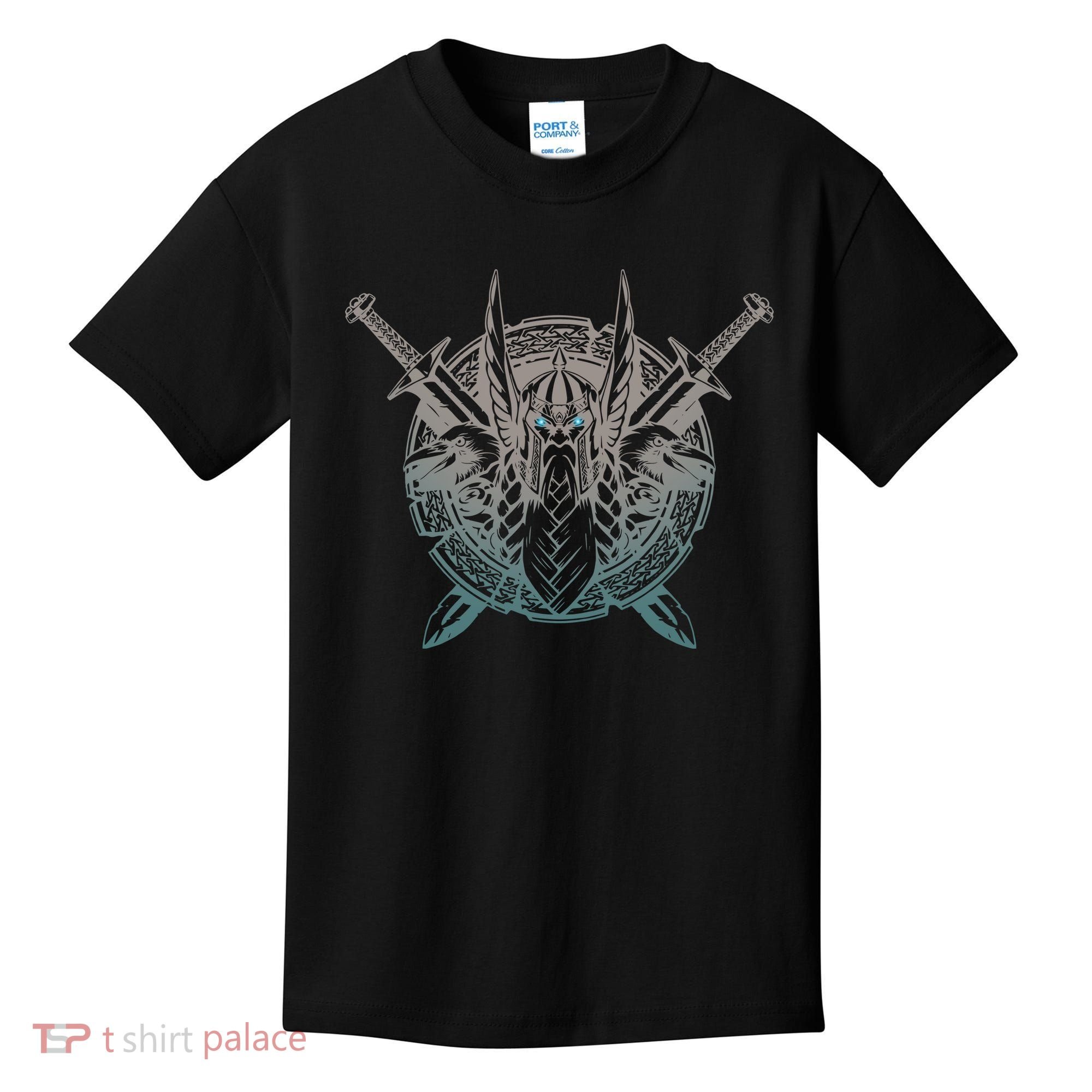 Odin Emblem Norse Mythology Valkyrie Kids T-Shirt