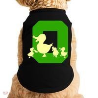 Oregon Duck Letter O Funny Oregon Yellow Duck Doggie Tank thumb 0
