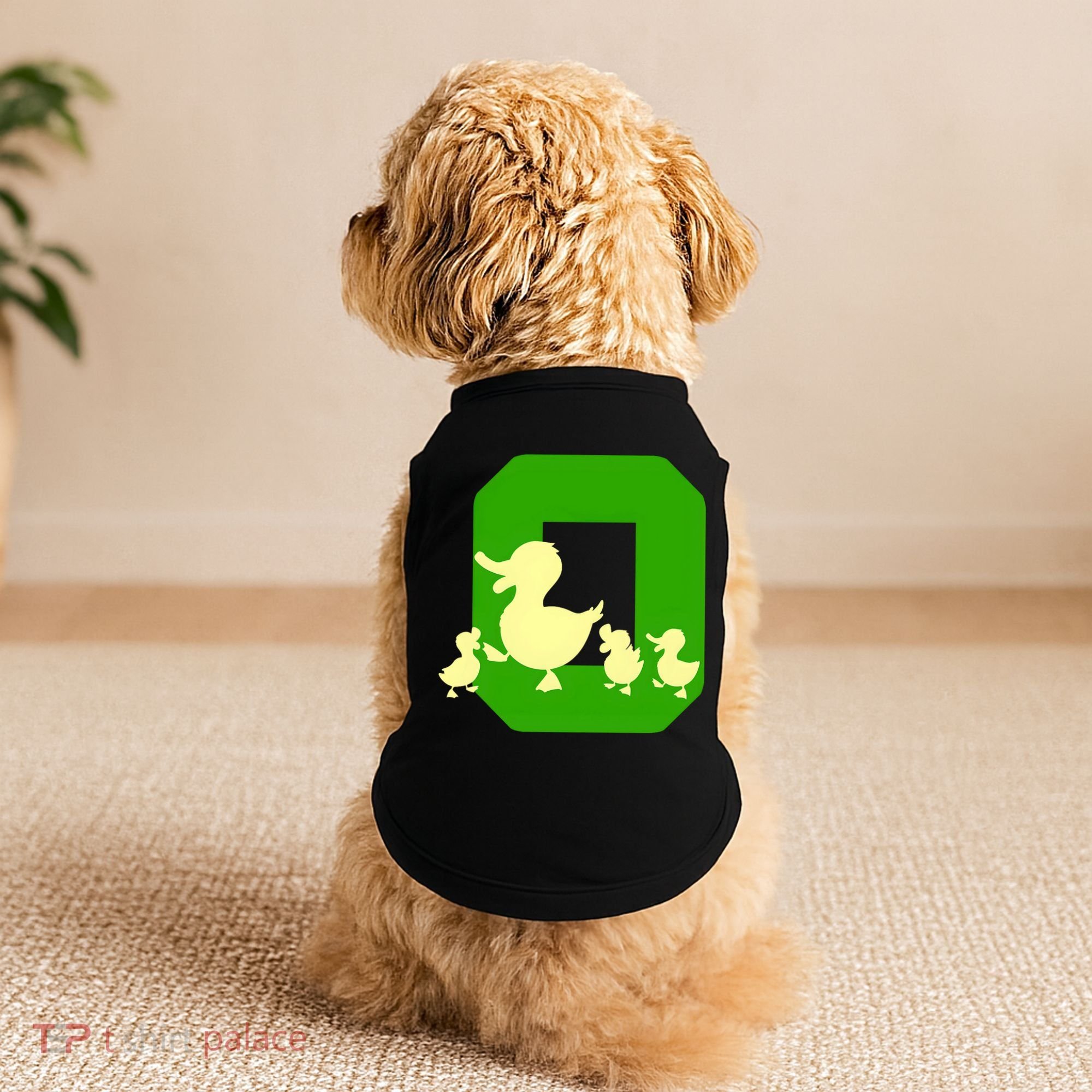Oregon Duck Letter O Funny Oregon Yellow Duck Doggie Tank