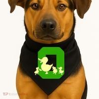 Oregon Duck Letter O Funny Oregon Yellow Duck USA-Made Doggie Bandana thumb 1