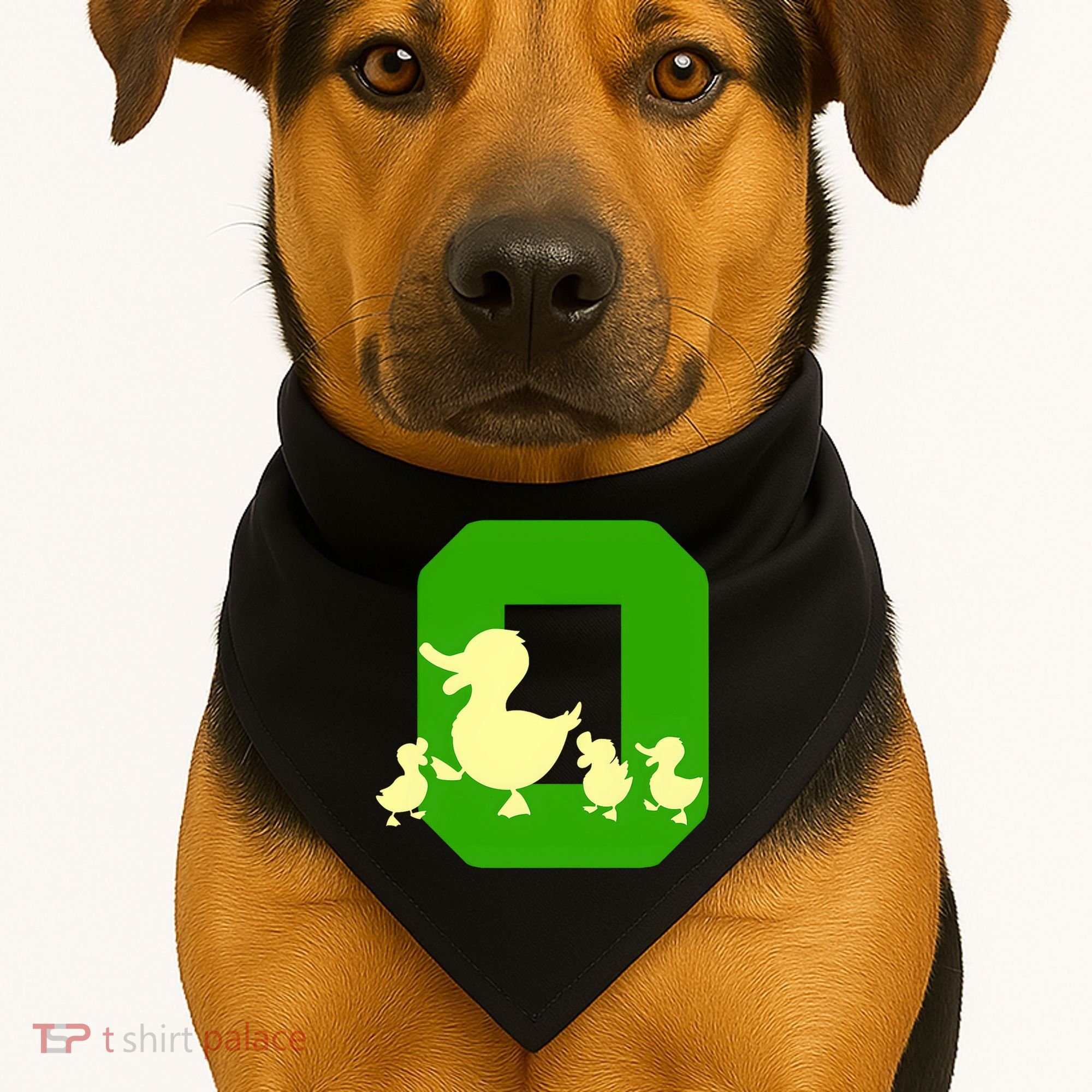 Oregon Duck Letter O Funny Oregon Yellow Duck USA-Made Doggie Bandana