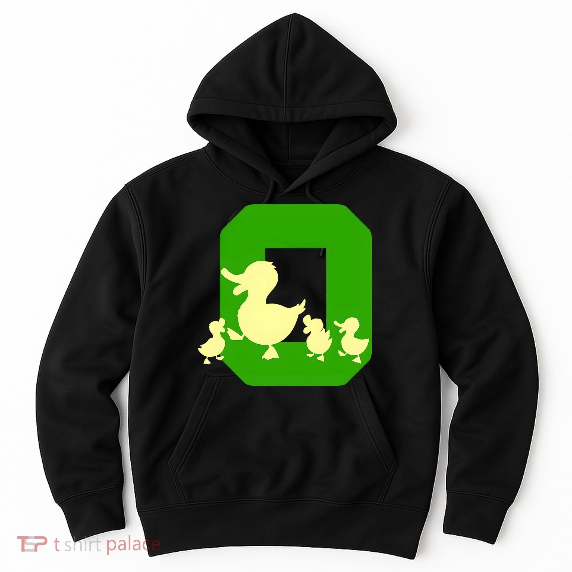 Oregon Duck Letter O Funny Oregon Yellow Duck Hoodie