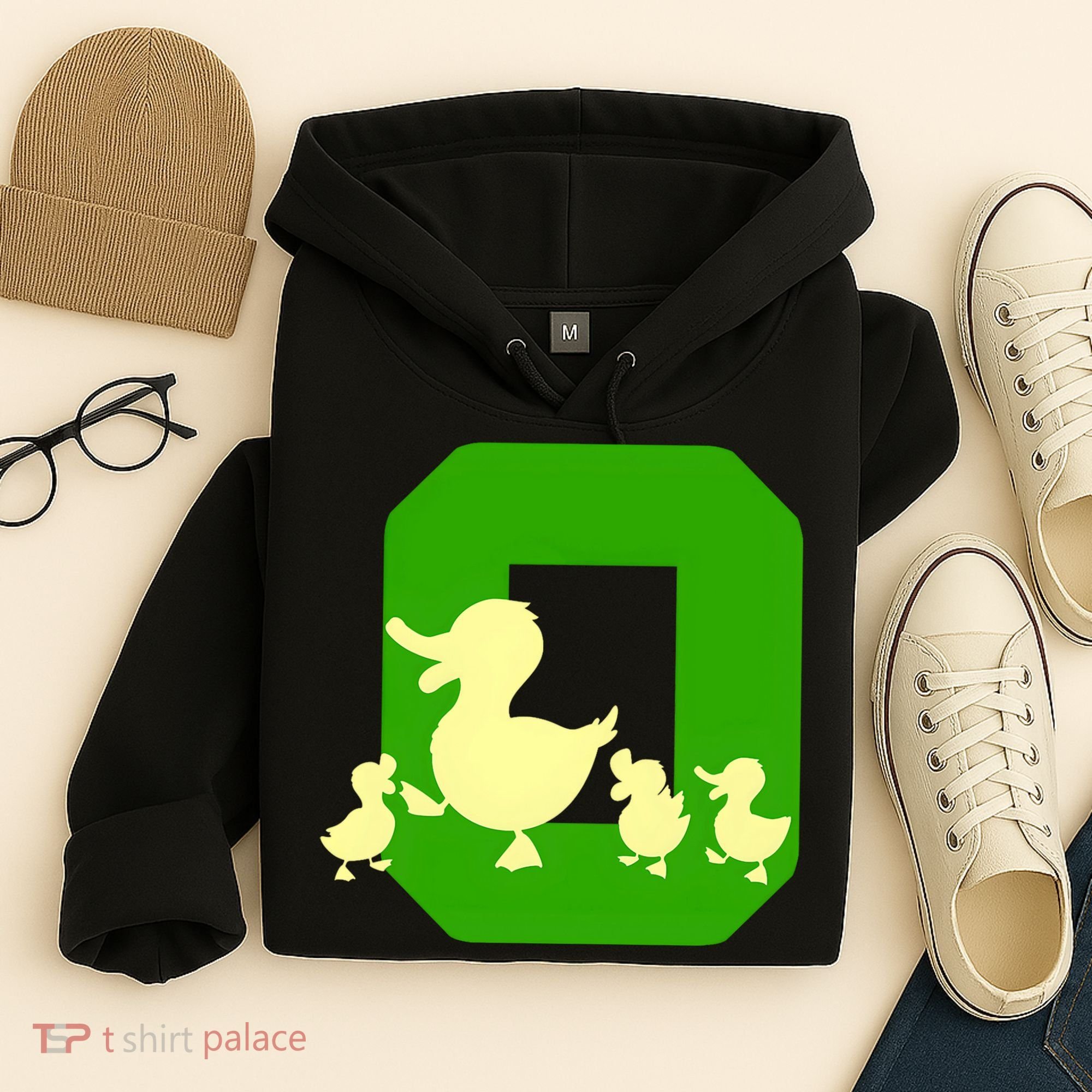 Oregon Duck Letter O Funny Oregon Yellow Duck Hoodie