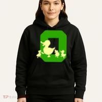 Oregon Duck Letter O Funny Oregon Yellow Duck Hoodie thumb 5