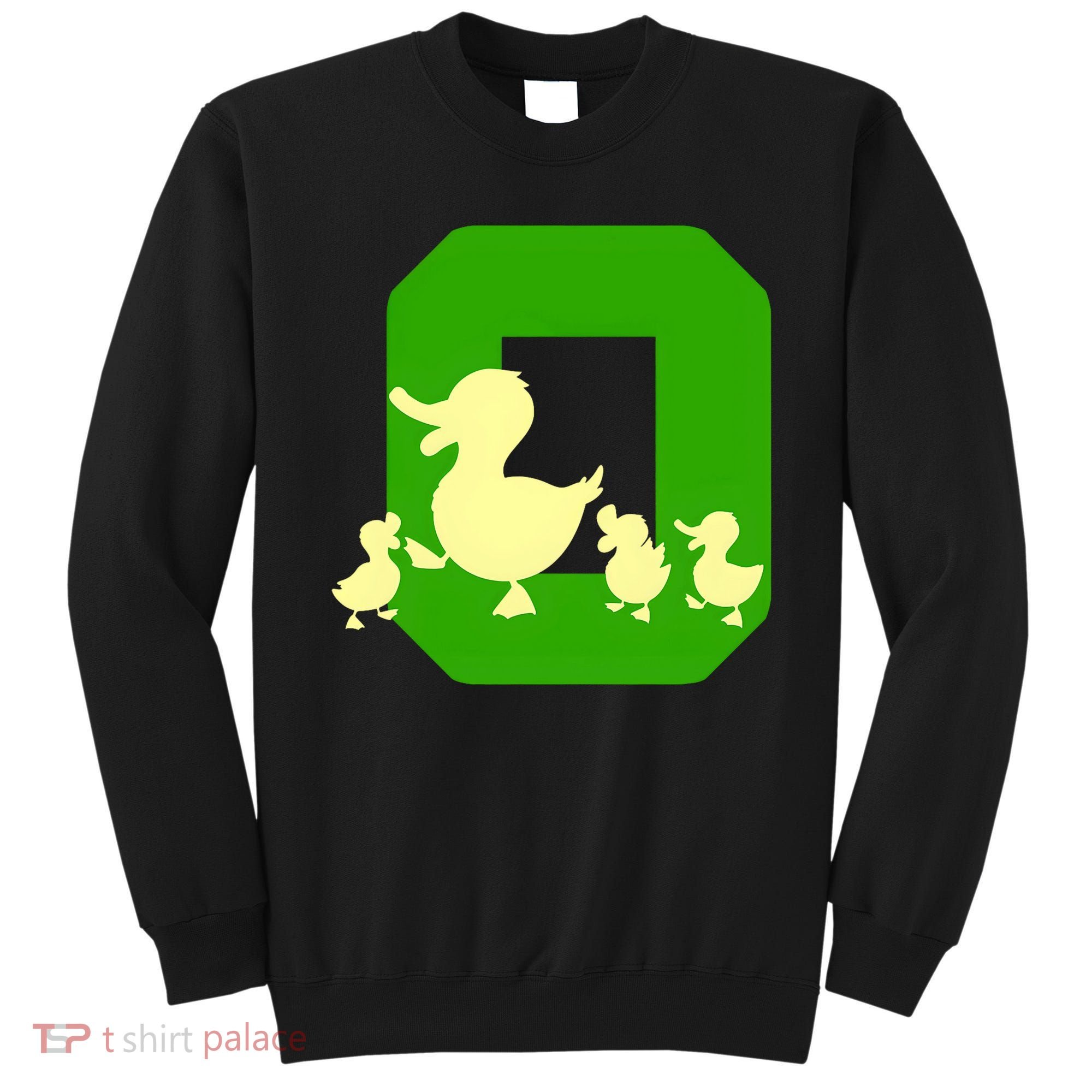 Oregon Duck Letter O Funny Oregon Yellow Duck Sweatshirt