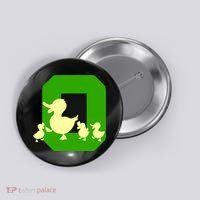 Oregon Duck Letter O Funny Oregon Yellow Duck Button thumb 0