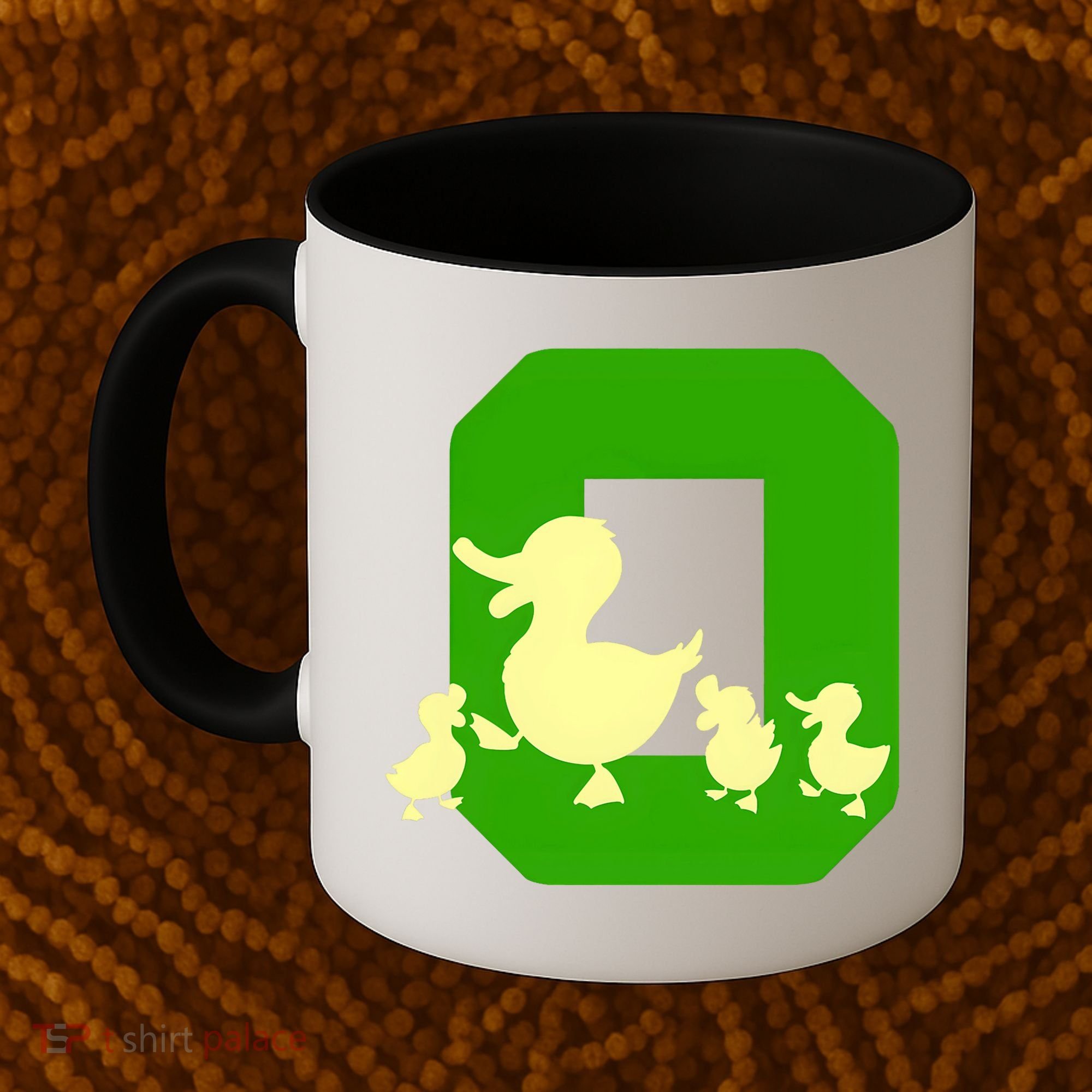 Oregon Duck Letter O Funny Oregon Yellow Duck Coffee Mug
