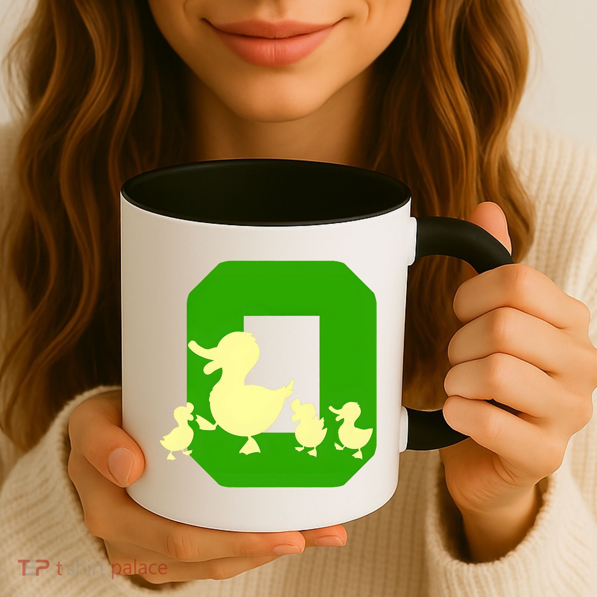 Oregon Duck Letter O Funny Oregon Yellow Duck Coffee Mug