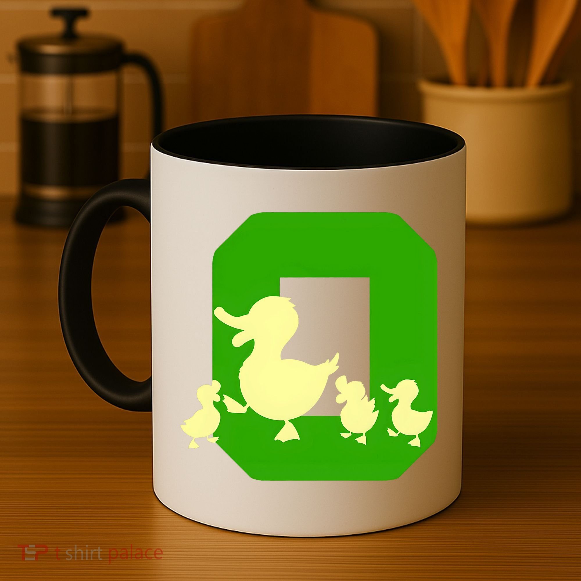 Oregon Duck Letter O Funny Oregon Yellow Duck Coffee Mug