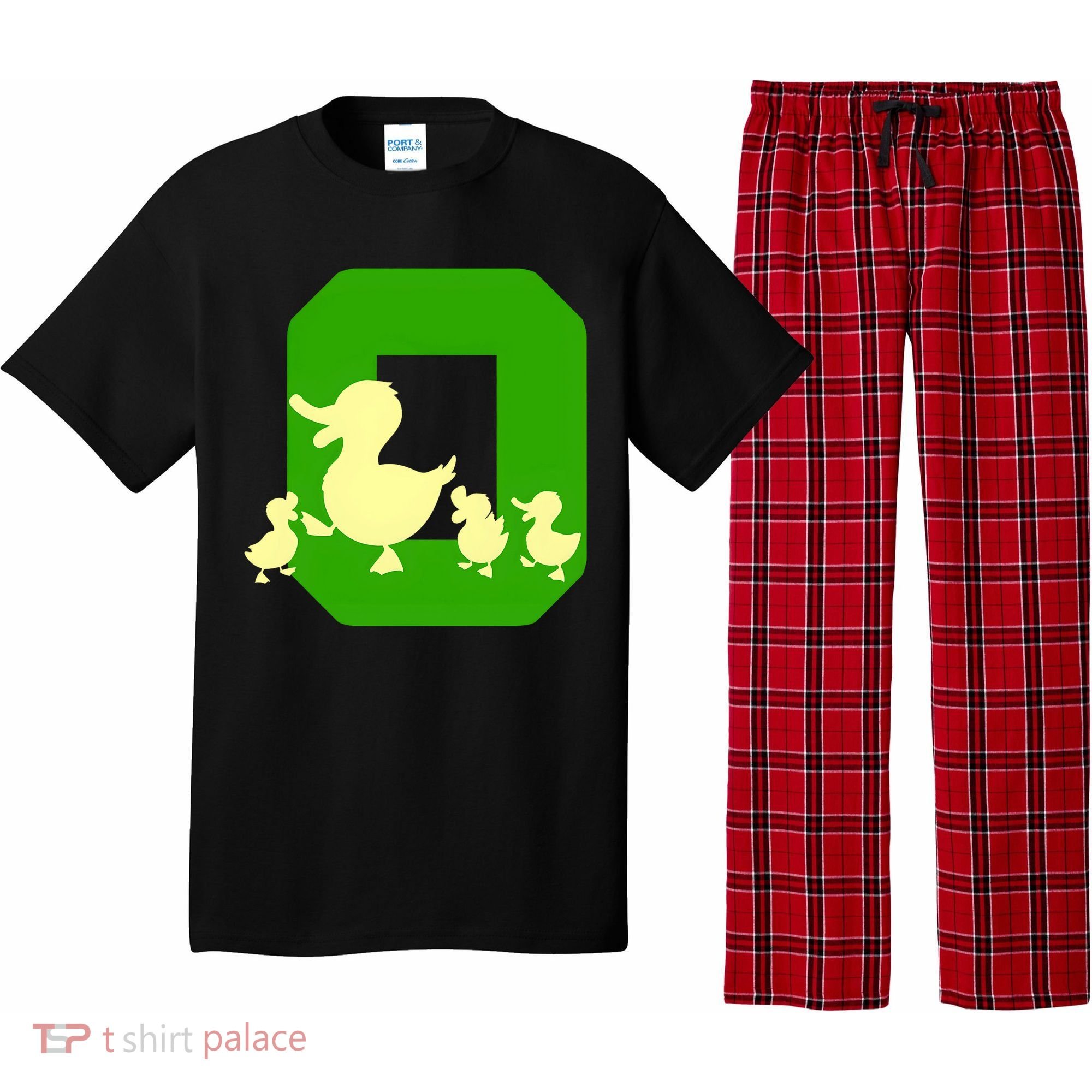 Oregon Duck Letter O Funny Oregon Yellow Duck Pajama Set