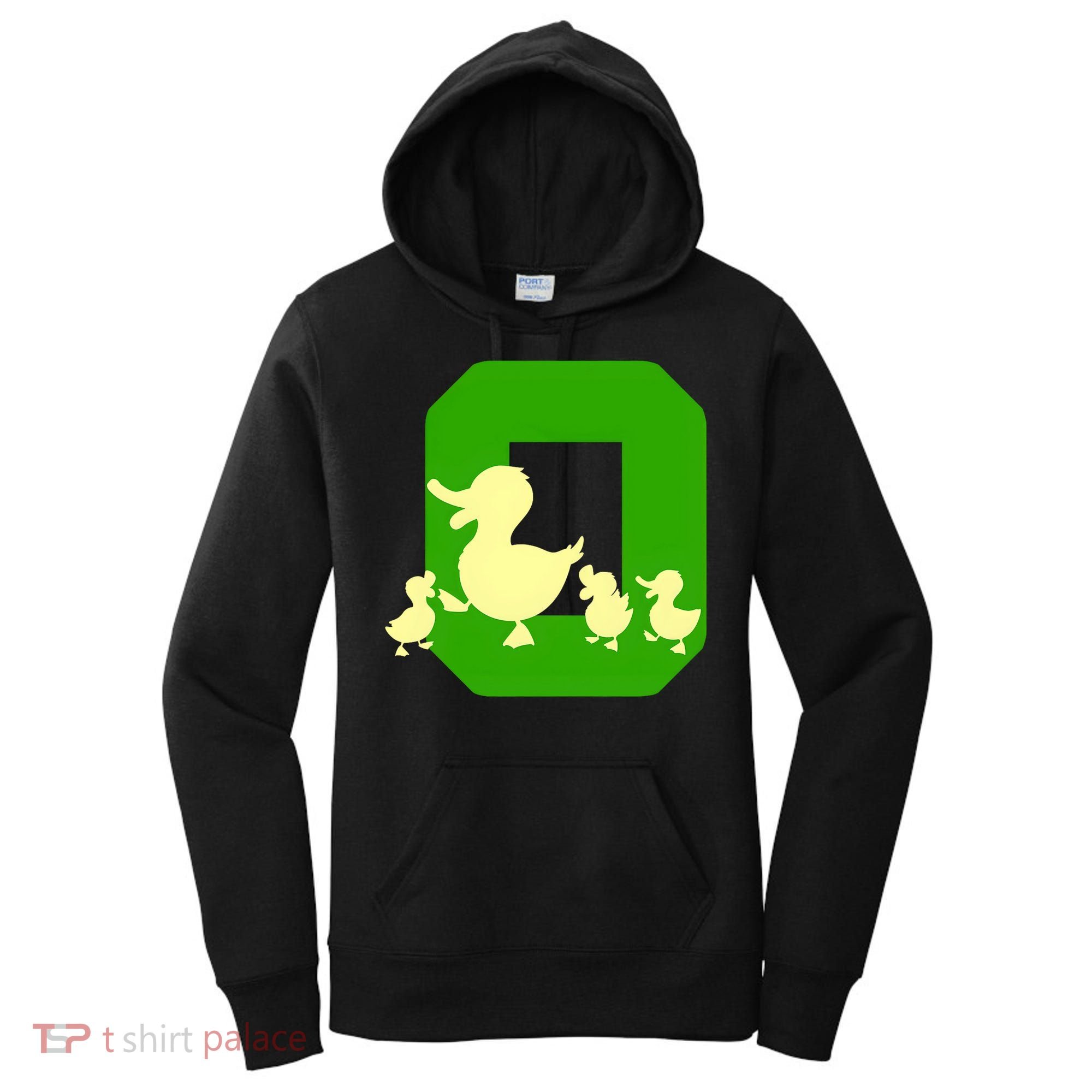 Oregon Duck Letter O Funny Oregon Yellow Duck Women's Hoodie