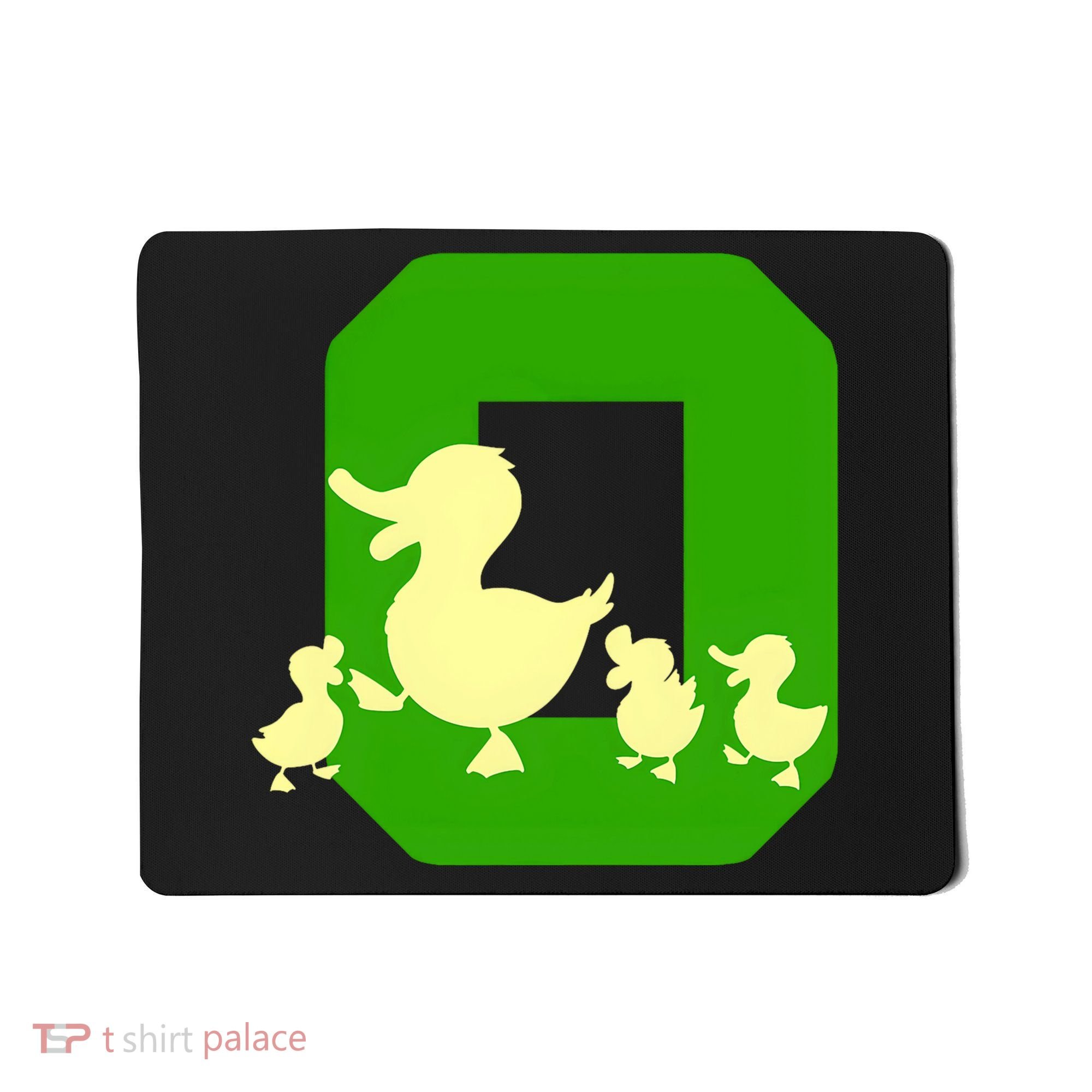 Oregon Duck Letter O Funny Oregon Yellow Duck Mousepad