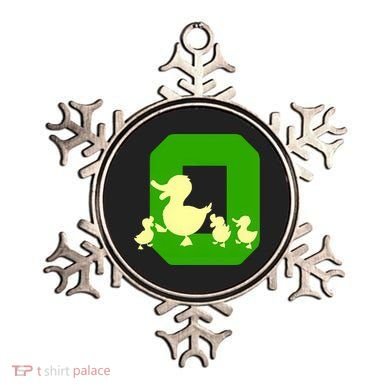 Oregon Duck Letter O Funny Oregon Yellow Duck Ornament