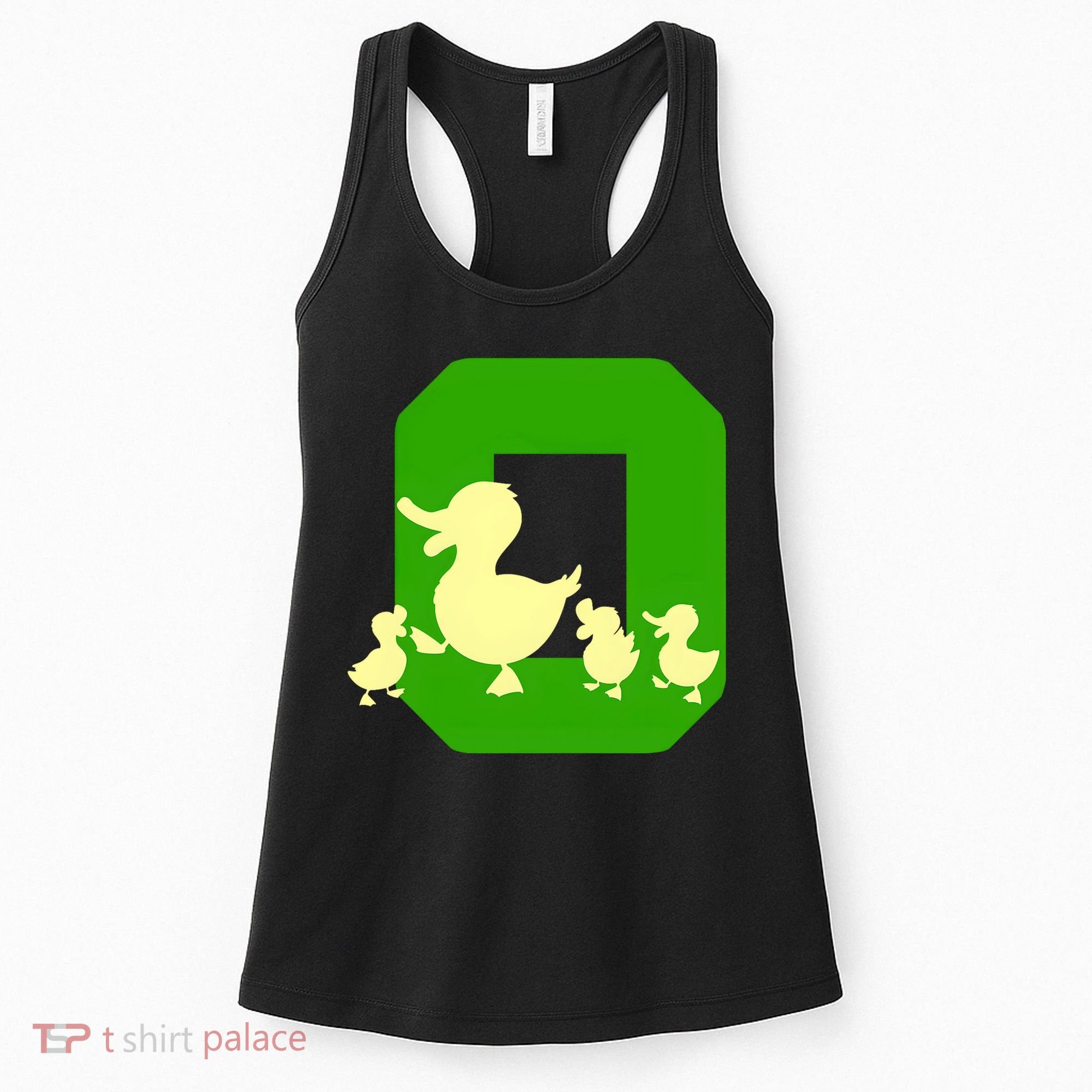 Oregon Duck Letter O Funny Oregon Yellow Duck Women's Tank Top
