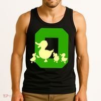 Oregon Duck Letter O Funny Oregon Yellow Duck Tank Top thumb 3