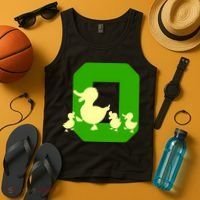 Oregon Duck Letter O Funny Oregon Yellow Duck Tank Top thumb 4