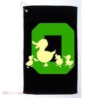 Oregon Duck Letter O Funny Oregon Yellow Duck Golf Towel thumb 0