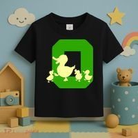 Oregon Duck Letter O Funny Oregon Yellow Duck Toddler T-Shirt thumb 3