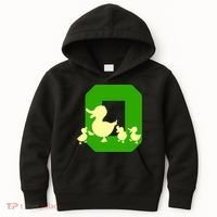 Oregon Duck Letter O Funny Oregon Yellow Duck Kids Hoodie thumb 0