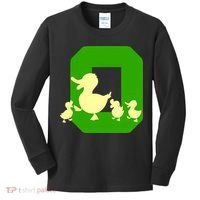 Oregon Duck Letter O Funny Oregon Yellow Duck Kids Long Sleeve Shirt thumb 0