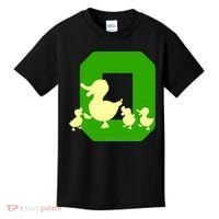 Oregon Duck Letter O Funny Oregon Yellow Duck Kids T-Shirt thumb 0