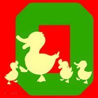 Oregon Duck Letter O Funny Oregon Yellow Duck Santa Hat thumb 1