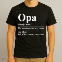 Opa Dictionary Like A Grandpa Just Way Cooler T-Shirt thumb 3